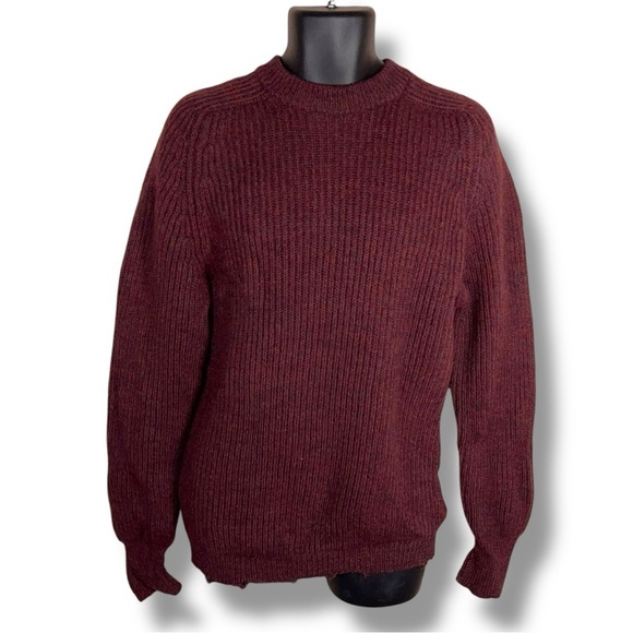 XL Vintage Kilspindie Burgundy Wool Mens Sweater Academia See Measurements Knit - Picture 1 of 14